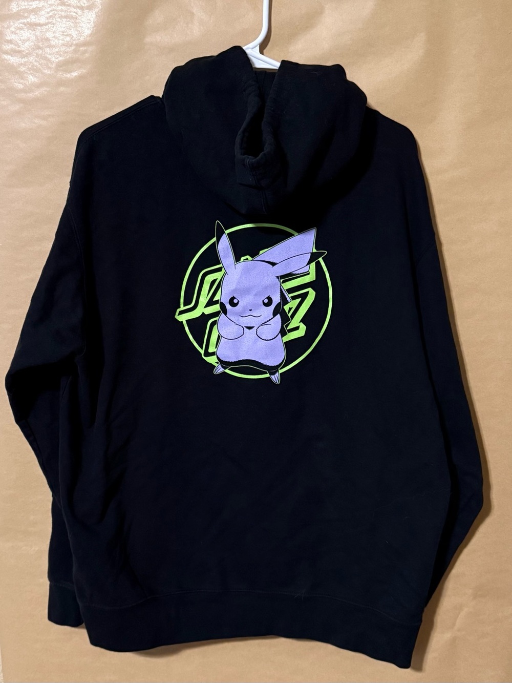 Pokémon Pikachu x Santa Cruz Black Pullover Hoodie XL Skate Graphic